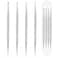 Jeffdad Nail Dotting Tool, 4 Pcs Professional Double-ended Nail Art Tools with Box, Dot Pen Metal Dot pen Nail Polish Paint Pen Dot Diamond Pattern Stainless Steel Dotting Tools Nail art(silver)