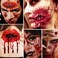 Halloween Temporary Face Tattoo Sticker 3D Zombie Scar Fake Bloody Wound for Cosplay Party Masquerade Prank Prop Decorations, Waterproof Sweatproof Makeup for Women Man kids