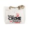 TOBGBE Funny Detective Canvas Tote Gifts for True Crime Lovers Women True Crime Jumkie Merchandise Crime Investigator Gifts (Crime TB)