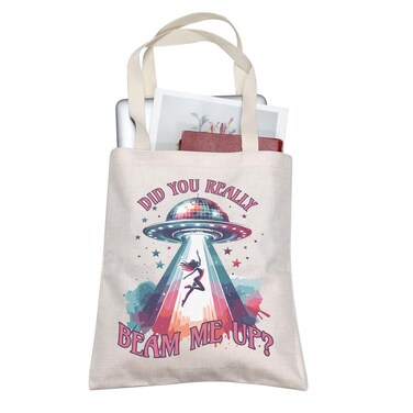 TOBGBE Singer Album Lyrics Inspired Canvas Bag Music Lover Shopping Bag For Women Album Idea Gift for Singer Stuff (Beam Me)