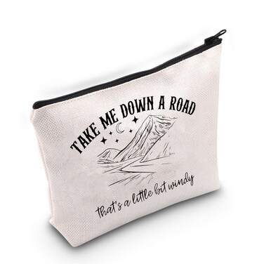 BLUPARK Singer Cosmetic Makeup Bag ZB Album Gift TMDAR Album Makup Bag Country Music Gift Singer Inspired Makeup Bag Road Song Gift (CB, Take Down Road)