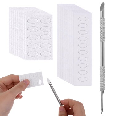 Cuticle Pusher Manicure Nail Pushers Stainless Steel Cuticle Remover Dual Ended Cuticle Pusher and Cutter Remover with 100/180 Grit Sandpaper Sheets for Manicure Pedicure Nail Art