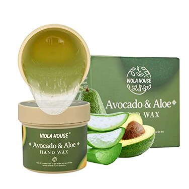 VIOLA HOUSE Hand Mask, Hand Peeling Masks, Hands Care Exfoliate Hydrating, Hands Skin Repair Renew Mask Wax For Cracked Hands, Dry, Aging Hands 150g(Avocado &amp; Aloe)