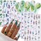 Bronzing Marbling Nail Art Sticker Decals 3D Embossed Marbling Flowers Design Nail Decals Self-Adhesive Nail Art Supplies Butterfly Nail Art Sticker Decoration for Women Manicure Supplies