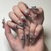 BABALAL Stiletto Press On Nails - Long, Fake, Sliver Glue, 3D, Red Planet Heart, Y2k Acrylic, 24pcs Almond Goth Manicure, Artificial Punk False Nails for Women &amp; Girls
