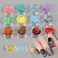 12 Boxes Gradient Aurora Glass Paper Nail Sticker Foil Nail Art Holographic Multi-Color Glass Reflective Mirror Design Broken Stripe Line Nail Decals Cellophane Films(Color 21#-32#)