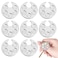 8 Pcs Mini Nail Art Palette Metal Finger Rings Manicure Palette Nail Paint Art Palette for Manicure Nail Polish Art Tools Makeup Palettes