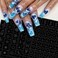 6 Sheets Airbrush Stencils - 3D Hollow Butterfly, Flame, Four Pointed Stars, Heart Star Nail Decals Printing Template Stencil Tool for DIY Nail Art Supplies