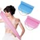 Body Scrubber with Handles Exfoliating Washcloth Towel for Shower Bath 2Pcs Nylon Back Exfoliator Extended Length Back Washers Back Scrubber Towel Stretchable Pull Strap for Sensitive Rough Skin
