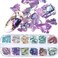 Abalone Shell Flakes for Nail Art, CHANGAR Colorful Seashell Nail Art Sequins Glitter Irregular Abalone Seashell Nail Art Slices Manicure DIY Paillette Accessories