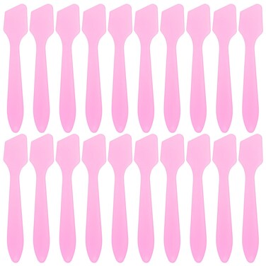 Tbestmax 300 PCS Mini Cosmetic Spatulas 3.2" x 0.6" Disposable Makeup Spatulas, Plastic Spatulas Pink Facial Creams Skin Care Spatulas