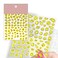 Nail Stickers for Women,Fun Nail Art Stickers,Nail Decals 3D Self-Adhesive Fashion Trend Charm,Twisted Smiling Face Nail Design,DIY Decoration for Women and Girls (Yellow 1 Pack)