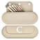 Makeup Brush Holder Silicone Travel Makeup Bag Pouch Brush Organizer, Makeup Brush Case with Cleaner Inside Travel Essentials for Women Gift (Initial C)