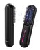Cordless Hair Straightener Brush with 200 Million Anion, Portable Comb for Travel with LCD Display, 2 Clips - Black