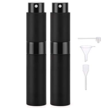 Segbeauty Mini Perfume Refillable Bottle, 2 Pack of 10ml Travel Cologne Sprayer, Portable Perfume Sample Bottles Travel Size Spray Bottle Atomizer Sprayer for Perfume Toiletries Cosmetic Supplies