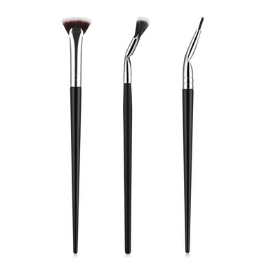 3pcs Eyelash Brushes,Mascara Brushes,Folding Angle Mascara Fan Brush for Lashes,Short Hair Flat Fan Mascara Brushes for Lashes,Folding Angle Eyeliner Brushes Fine Point,For Natural Eye Makeup