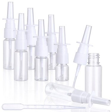 Giantree 6Pcs Nasal Spray Bottle with 1 Dropper,5/10/20 ml Refillable Atomiser Spray Bottle Reusable Empty Nasal Spray Bottle for Water, Perfume, Essential Oils, Wound Disinfectant Spray