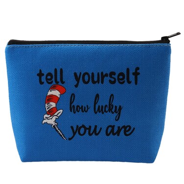 G2TUP Musical Inspired Broadway Cosmetic Bag Hat Makeup Bag Tell Yourself How Lucky You Are (Tell Yourself)