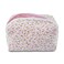 Quilted Makeup Bag Floral Cotton Make up Bag Puffy Coquette Makeup pouch Aesthetic Cute Travel Toiletry Bag for Women Girls