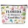 Florida Souvenirs and Themed Gifts Makeup Bag, Beach Summer Travel Cosmetic Bags, Cute Birthday Gift Makeup Pouch for Women and Girls - B17
