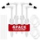 4 Pack 30cc Pump for Large Gallon Bucket, 5 Gallon Pump Dispenser 38-400, Cap Included to Avoid Dripping, with 50cm Extended Tube, Great for Shampoo, Conditioner, Soap, Laundry, Detergent, Oil &amp; More