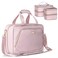 Professional Makeup Artist Travel Case with 4 Detachable Cosmetic Bags, Large Make up Organizer Bag with Makeup Kit Storage Section and Hair Tools Pocket, Pink (Empty Bag Only)