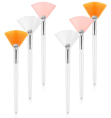 Facial Brushes Esthetician, 4 Pcs Fan Brushes for Facial, Facial Fan Brush, Esthetician Brushes for Facials, Soft Makeup Brushes Esthetician Brush Mud Clay Mask