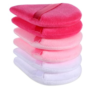 6 Pieces Powder Puff Triangle Powder Puff Face Makeup Sponge Triangle Makeup Puff Cosmetic Foundation Blender Sponge for Dry&amp;wet Makeup Concealer Loose Body Powder Foundation-3 Colors