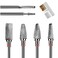 6Pcs Nail Drill Bits Set Professional, 3/32'' Electric Nail Drill Bits for Acrylic Gel Nails, Cuticle Nail Drill Bit Quick Gel Polish Remover Manicure Pedicure Tools with Cleaning Brush (Red)