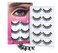 False Eyelashes Russian Strip Lashes D Curl Fluffy Mink Lashes 15mm Handmade Natural Comfortable 5 Pairs Lashes Pack by ESHARP