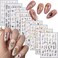 9 Sheets Gold Nail Art Stickers, Laser Gold Flowers Leaf Leopard Print Abstract Face Lines Nail Sticker, Holographic 3D Self-Adhesive Nail Decals Design Supplies for Women Girls Manicure Decorations