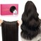 WENNALIFE Wire Hair Extensions (Increase 50% Lifespan) Real Human Hair 20 inch 110g Dark Brown Remy Hair Extensions Invisible Transparent Wire Fish Line Hair Extensions Straight Real Hair Extensions