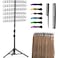 IMENE Braiding Hair Rack - Height Adjustable, 144 Pegs, Display Stand for Hairstylists, Black