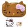 Kawaii Cosmetic Bag, Cartoon Cute Makeup Bag, Anime Portable Travel Storage Bag for Girls and Women (Brown)