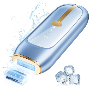 LUBEX Painless Sapphire Ice Cooling IPL Laser Hair Removal Device at Home for Women &amp; Men, 1,000,000+ Unlimited Flashes, Safe and Permanent, Alternative to Salon Hair Removal for Face, Body, Bikini