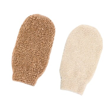 2 Pcs Shower Glove Exfoliating Glove Bath Natural Fibre Body Shower Remove for Women and Men Use in Shower
