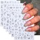 6 Sheets Silver Nail Art Stickers 3D Moon Sun Star Nail Stickers Self-Adhesive Butterfly Charms Design Stickers for Acrylic Nail Supplies Decoration Metal Star Nail Decals for Women DIY Manicure Tips