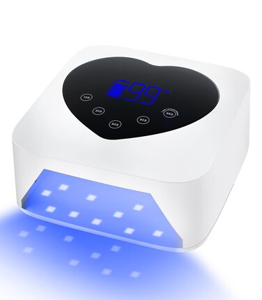 UV Nail Lamp, HUGMAPLE 72W UV Nail Light for Gel Nails With 5 Timer Setting, Touch Control &amp; Auto Sensor, Cordless Rechargeable Gel Nails Fast Curing Dryer, Professional Led Nail Lamp for Salon &amp; Home