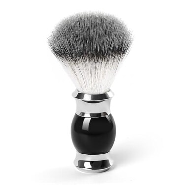 Black Shaving Brush for Men, Shaving Soap Brush, Shave brush soft and Dense, Stainless Steel Handle, Ultra-Strong Nut Structure, Minimal Shedding, Fast Lather, The best shave of your life!