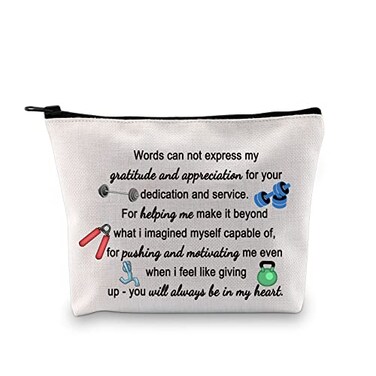 GJTIM Fitness Instructor Appreciation Gift Gym Gift Personal Trainer Thank You Zipper Pouch Accessories (motivating me bag)
