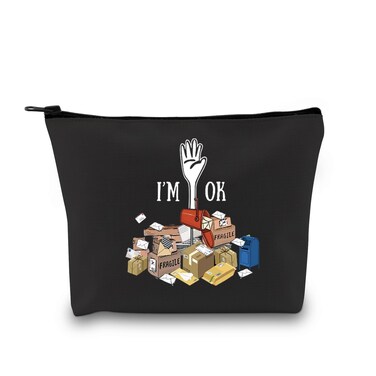 GJTIM Mail Lady Survival Kit mail escort Postal Staff Gift Mail Carrier Thank You Postman Retirement Gift Postwoman Cosmetic Bag (OK Mail Carrier Bag)