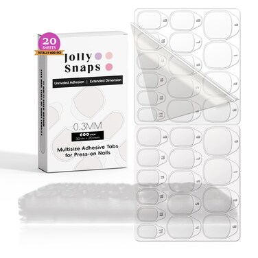 20Sheets Strong Sticker Nail Glue for Press on Nail,Ultra Thin Nail Adhesive Tabs with Multiple Sizes to fit Adults for Reusable False Nails