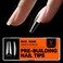 YOKEFELLOW Gel x Nail Tips, 300Pcs Pre - Building Effect 14 Sizes Long Coffin C Curved Apex Nail Tips Super Thin Back Edge Full Cover False Nail Seamless Extension Press-on Nails