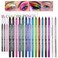 15 Colorful Eyeliner Pen Set, Eye Shadow Pencil, Pearl Eyeliner Kit Metallic Glitter Colored Eyeliner for Women Eye&amp;Lip Liner Professional Waterproof Retractable Eye Makeup