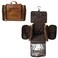 Hanging Toiletry Bag,Personalized Genuine Leather Shaving &amp; Dopp Kit Bag for Men &amp; Women,Travel Organizer for Toiletries,Best Man Gift,Wedding Gifts (Brown)