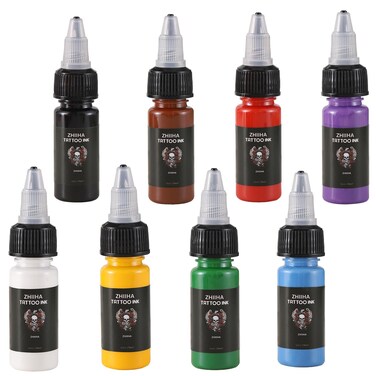 1/2oz 15ml 8 Colors Tattoo Ink Kit Set, Vegan Friendly- Tattoo Ink Kit for Artists and Beginners