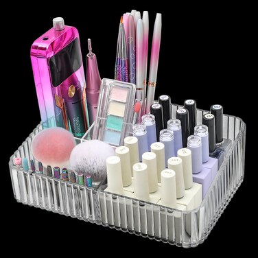 Nail Drill Machine &amp; Bits Storage Box, 10 Holes Transparent Acrylic Drill Bit Holder, Plastic Nail Drill Tool Displayer Holder Case for Nails, Professional Nail Drill Grinding Bit Organizer
