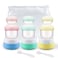 Cosywell Travel Jars for Creams 9PCS Travel Size Containers for Toiletries Cream Jars Refillable Leak-proof Travel Accessories with Lid for Lotion Cosmetic Makeup Body Cream (Plastic-6 &amp; Silicone-3)