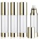 4 Pack 50ml/1.7oz Clear Airless Pump Bottle Plastic Vacuum Pump Press Container Empty Lotion Dispenser for Cream Toiletries Liquid Foundation Cosmetic Sample Travel - Gold