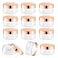 12 Pack 30g/1oz Plastic Cream Jars Clear Sample Containers Wide Mouth Leak Proof Travel Cosmetic Bottles with Rose Gold Lids for Creams Lotion Make Up Powder Glitter Jewelry